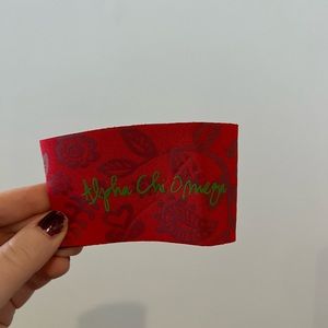 NWOT alpha chi omega coffee cup holder koozie